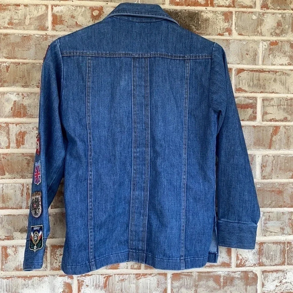 Vintage Denim Jacket With Patches - Picture 14 of 16